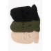 3-Hole Knitted Full Face Cover Ski Mask, Balaclava Mask Warm Knit Full Face Mask in Beige, Black, & Green Color